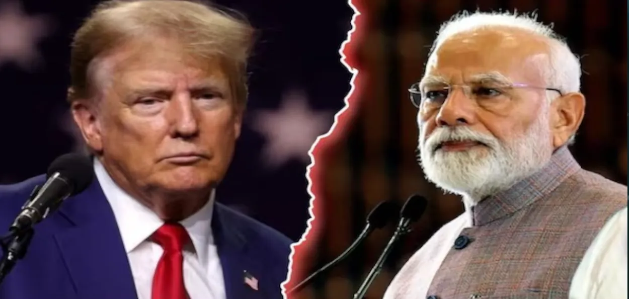 প্রধানমন্ত্রী নরেন্দ্র মোদী ও আমেরিকার রাষ্ট্রপতি ডোনাল্ড ট্রাম্প