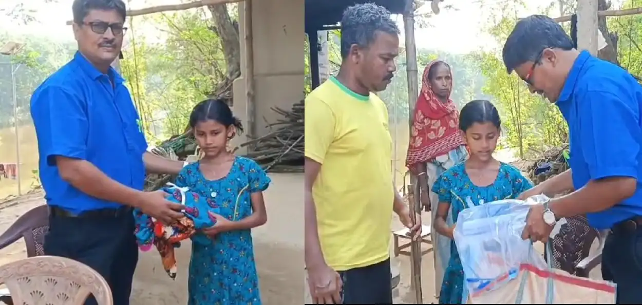 মানবিক জ্যোতির্ময়; শিক্ষা সামগ্রী নিয়ে সাহায্যের হাত বাড়ালো মেধাবী নাসিমার দিকে 