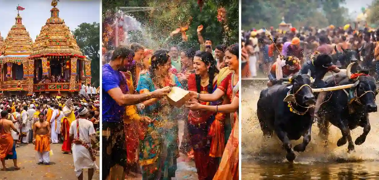 বসন্তের বিদায়, উৎসবের আহ্বান: এপ্রিলে রঙিন ভারতের ১৩ পার্বণ