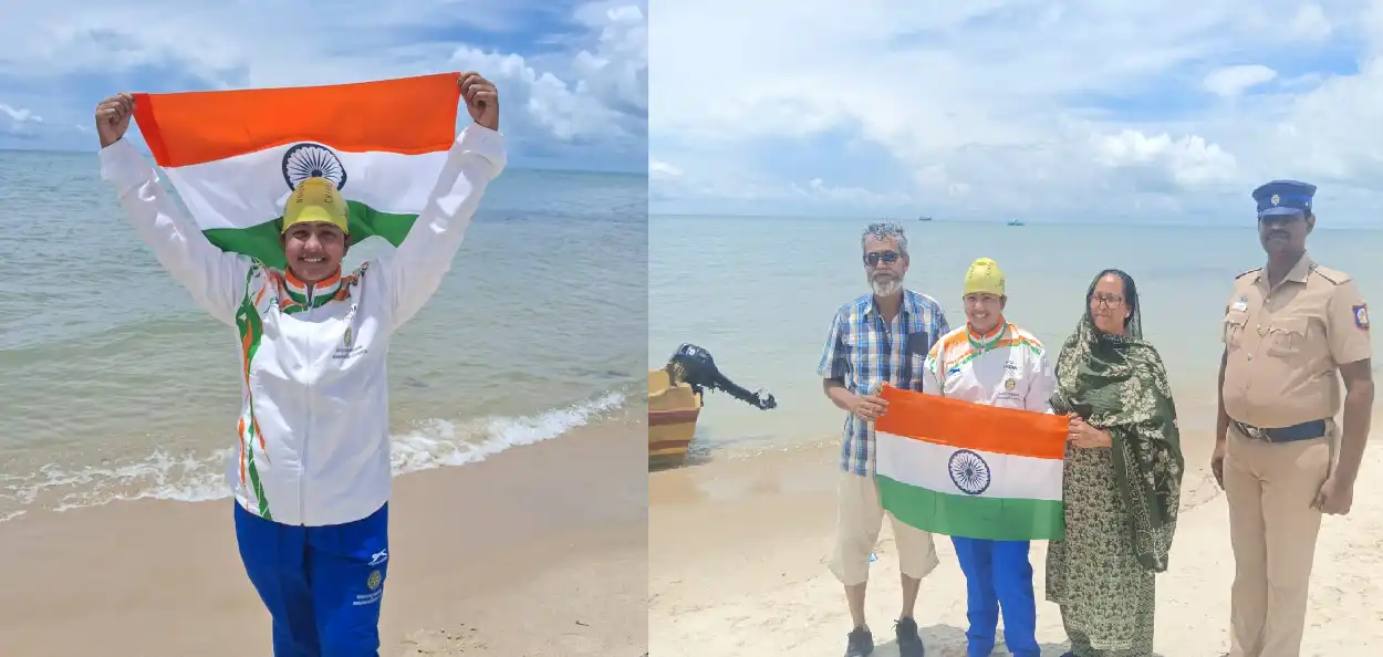 বাংলার ২৫শে বৈশাখে আরও এক রেকর্ড পশ্চিম মেদিনীপুরের সাঁতারু আরফিন জাবি পক প্রণালী অতিক্রম 