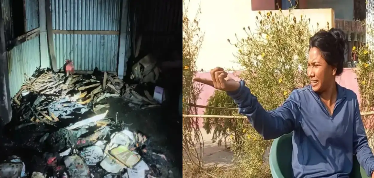 রাজনীতির ময়দানে হার, আগুন-কাণ্ডের আতঙ্কে কান্নায় ভেঙে পড়লেন সোনার মেয়ে স্বপ্না বর্মন