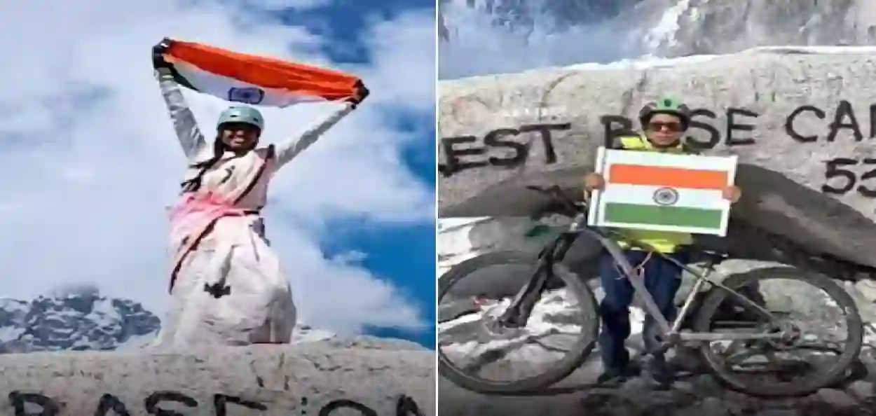 শাড়িই শক্তি, শাড়িই সাহস কলকাতা থেকে সাইকেলে এভারেস্ট বেস ক্যাম্পে পৌঁছে নজির গড়লেন বর্ধমানের পাপিয়া রায়