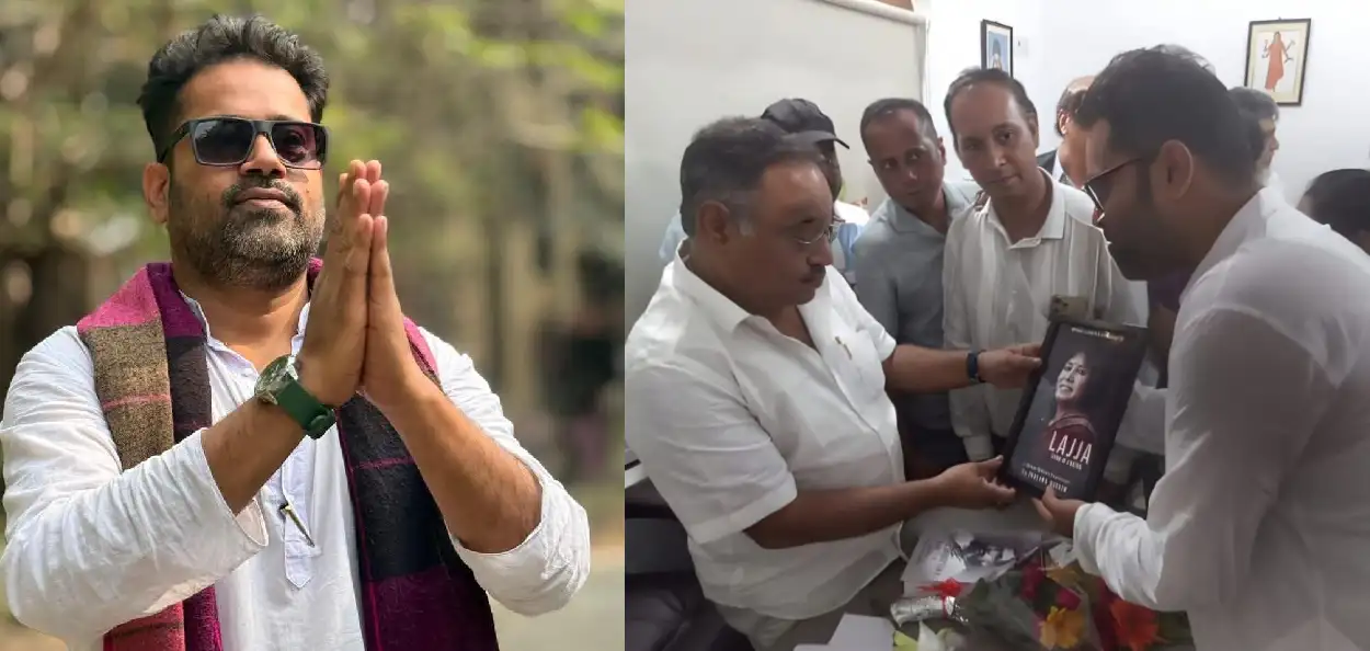 শমীক ভট্টাচার্যের সঙ্গে সৌজন্য সাক্ষাতে নির্মাতা ও গবেষক সৌম্য সেনগুপ্ত