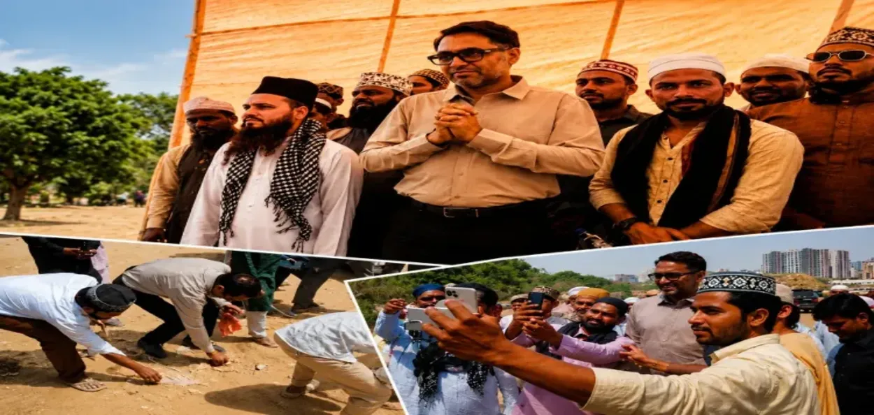 ঈদের দিন ইসলাম ধর্মাবলম্বীদের সঙ্গে হরিয়ানা শহর উন্নয়ন কর্তৃপক্ষের ডিটিপি (এনফোর্সমেন্ট) তথা নোডাল অফিসার আর এস বাথ