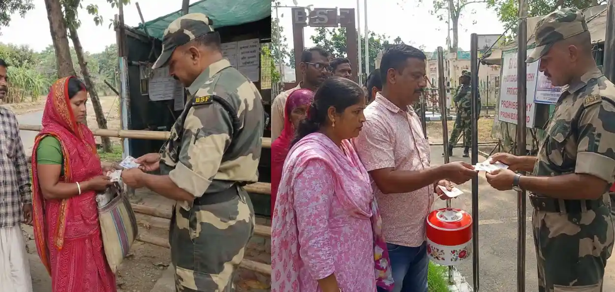 কাঁটাতারের গেট পেরিয়ে জামাইষষ্ঠী: চর মেঘনায় ভোটার কার্ড হাতে বাবাজীবনের উৎসব