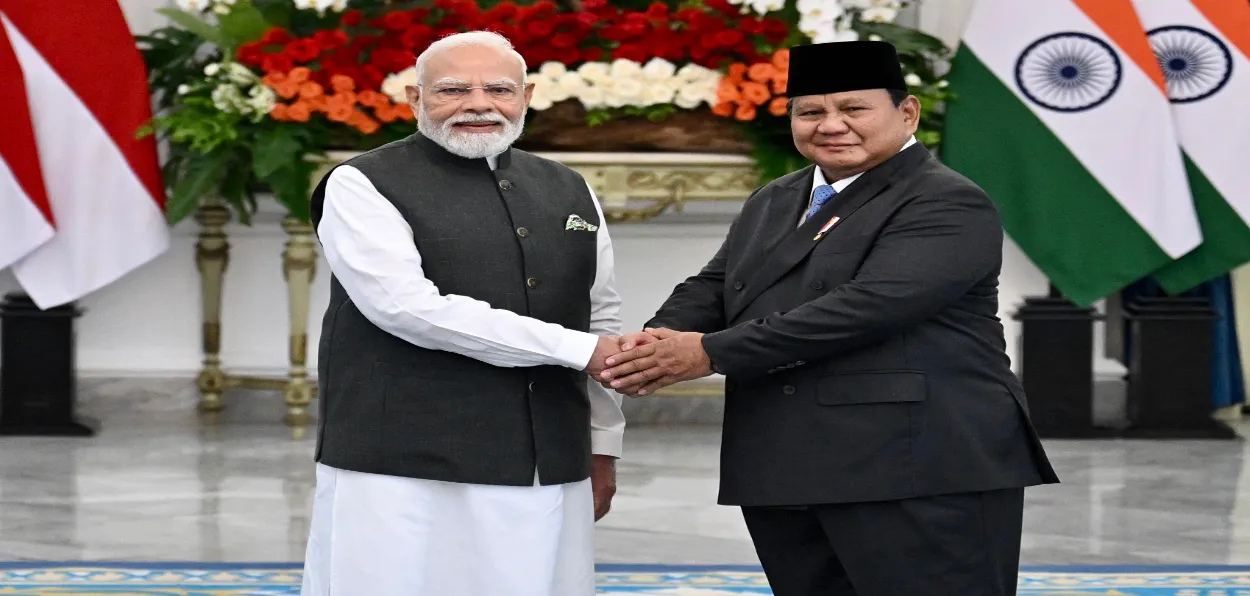 প্রধানমন্ত্রী নরেন্দ্র মোদি এবং ইন্দোনেশিয়ার প্রেসিডেন্ট প্রবোও সুবিয়ান্তো