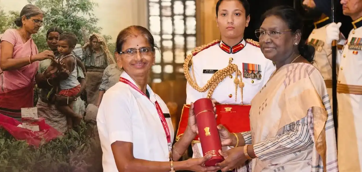 চল্লিশ বছর ধরে নার্স গীতা কর্মকার দূর্গম চা বাগান গুলিতে সাইকেল চালিয়ে প্রসুতিদের সাহায্য করে  পেলেন রাষ্ট্রপতি পুরস্কার              
