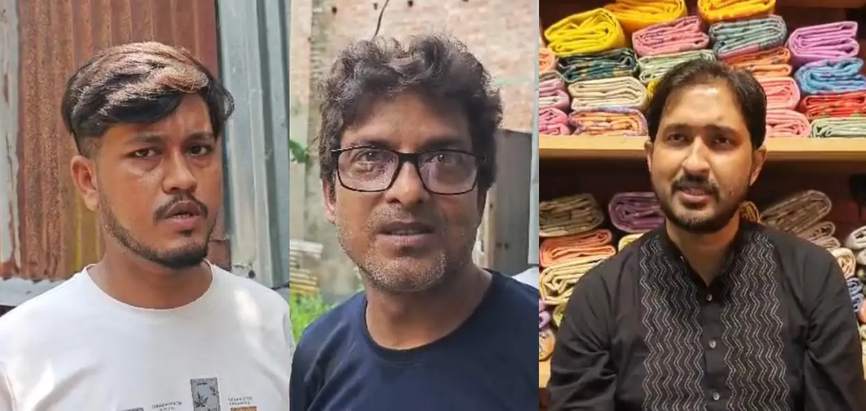 অরিজিৎ বসাক (তাঁত শিল্পী),বীরেশ বসাক (তাঁত শিল্পী) ও অভিনব বসাক (উদ্যোক্তা ও তাঁত শিল্পী)