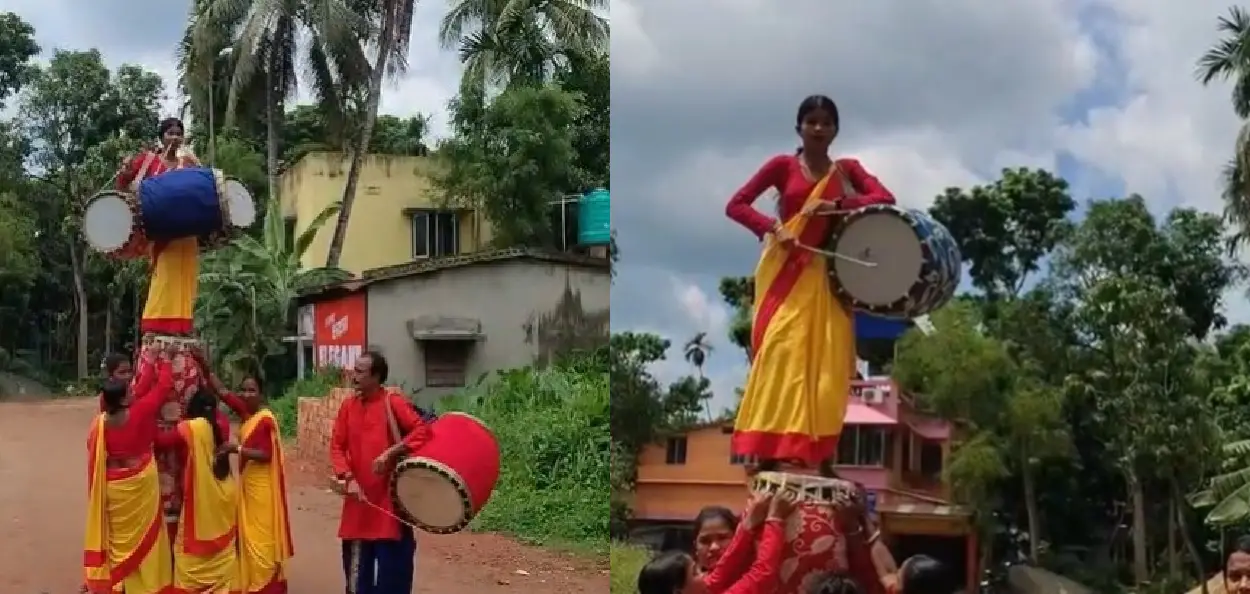৩ ঢাকের ওপর ১ পায়ে ব্যালেন্স! বাংলার 'সুপারলেডি'দের কসরত দেখে থ গোটা বিশ্ব, পুজোয় চমক দিতে শুরু হয়ে গেছে অনুশীলন