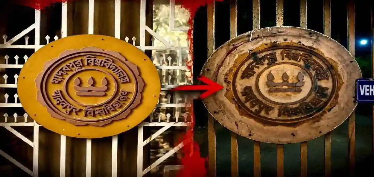 তিন শিখার আলোয় যে ইতিহাস—ধুলোয় লুটিয়ে যাদবপুরের নন্দলাল-সৃষ্টি, ক্ষত শুধু একটি প্রতীকের নয়