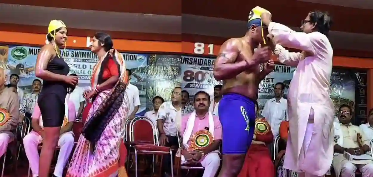গঙ্গার জলেই মিলল দুই বাংলা! ভারত-বাংলাদেশ সম্প্রীতির সেতু গড়ে মুর্শিদাবাদে অনুষ্ঠিত হল বিশ্বের দীর্ঘতম সাঁতার প্রতিযোগিতা