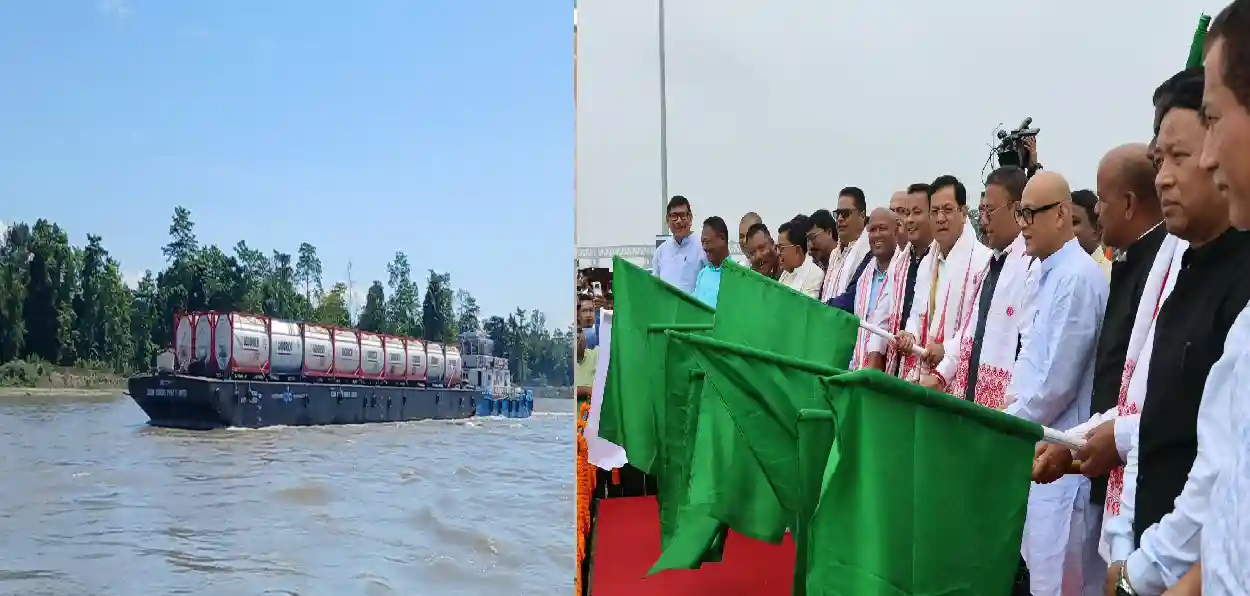 স্বাধীনতার পর প্রথমবার ডিব্রুগড় থেকে বাংলাদেশে আন্তর্জাতিক পণ্যবাহী জাহাজের পরিষেবা শুরু