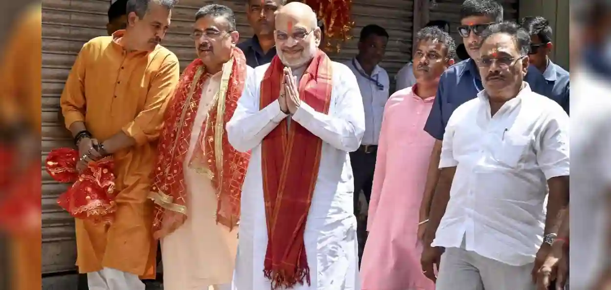 চোরবাগানের দুর্ঘটনার পর কালীঘাট মন্দিরে অমিত শাহ, আহতদের দেখতে যাবেন হাসপাতালে