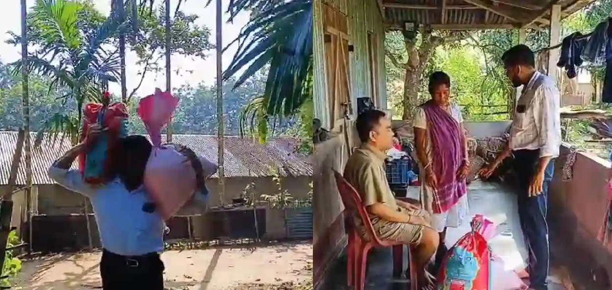 লক্ষ্মীপূজায় মানবিকতার নজির, দৃষ্টিহীন চাকুরিহারা শিক্ষকের পরিবারের পাশে আইনজীবী জাকির হোসেন